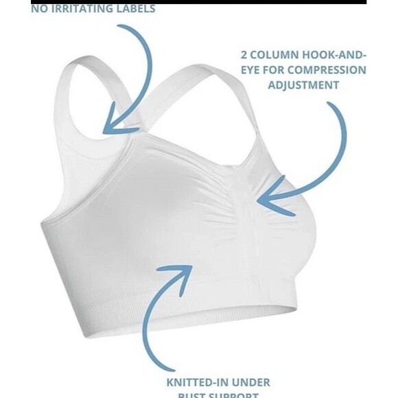 Carefix Bella Seamless Post Op Surgery Compression Bra White Size XL - Picture 9 of 10